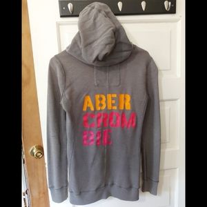 Abercrombie stenciled logo hoodie